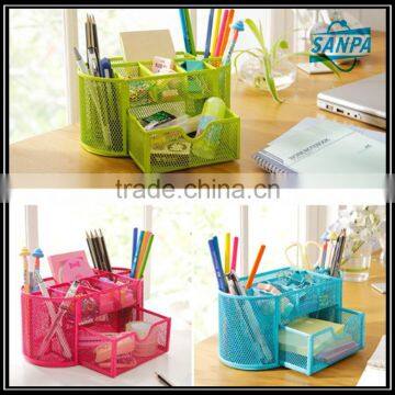 2016 Colorful Wire Mesh Desk Organizer