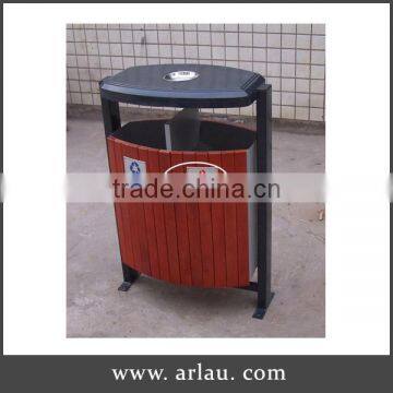 Arlau Outdoor decorative wooden trash cans