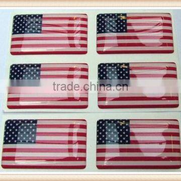 America American USA Flag Small Domed Decal Sticker