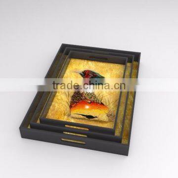 Rectangular Lacquer Tray With Many Patterns, Made in Vietnam photo-3