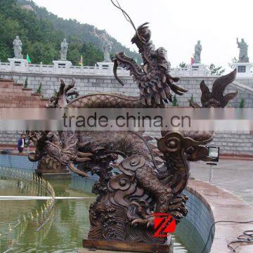 bronze dragon water fountain sculptures