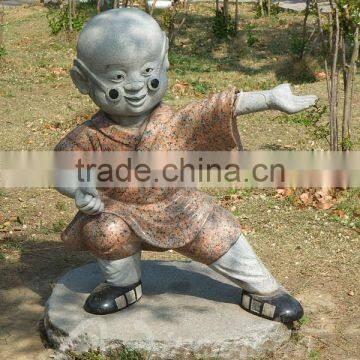 Garden decoration hand carved natural marble life size baby buddha statue for sale