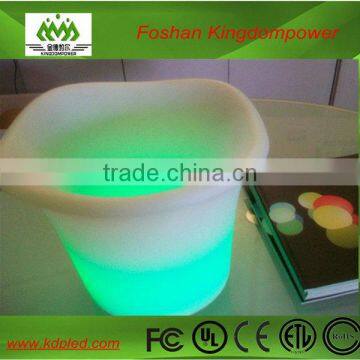 Flashing color changing led plastic illuminated wine bucket