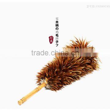Wood Handle Cock Feather Duster photo-2