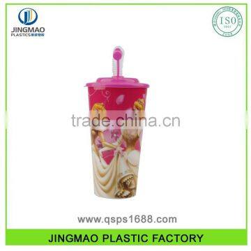 400ML Hotsale Cute Plastic Straw Cup For Kids