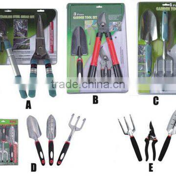 aluminum garden hand bonsai tool set/garden pruning tool kit/hand pruner/lopper/hedge shear