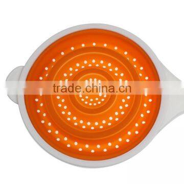 Multi-purpose Silicone Collapsible Colander , Drain Strainer , Folding Strainer photo-4
