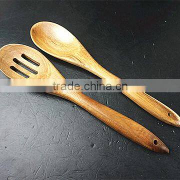 22036 High Quality Beech Wood Spoon Slotted Spoon photo-6