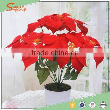 Good looking Snow potted small pick artificial christmas flowers