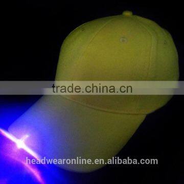 customized cheap blank 6 panel baseball caps with led light