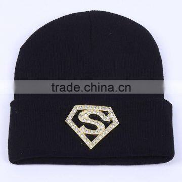 Fashion Hot Drilling CC Winter Beanies With Rhinestone photo-5