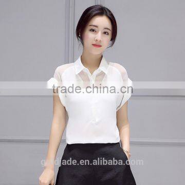 Short Sleeve Latest Fashion Lady Blouse photo-2