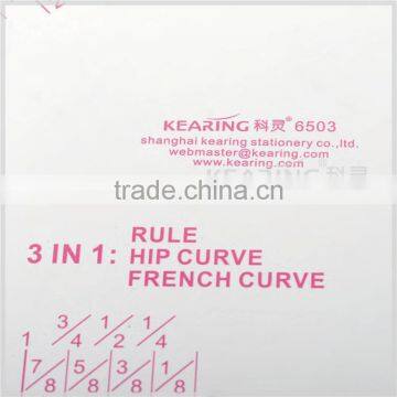 Kearing Brand Hip Curve 3 in 1 Ruler Armhole&hip Curve Ruler,fashion Design Ruler#6503 photo-3