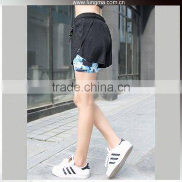 90% Polyester 10% Spandex Sports Pants Wicking Dry Fit Crossfit Quick Dry Women Shorts