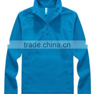 Simple Casual Mens Pullover Winter Jackets Half Zip Polar Fleece Jacket