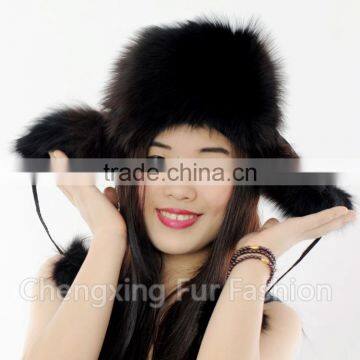 CX-C-38B Russia Winter Warm Real Fox Fur Winter Hat photo-2