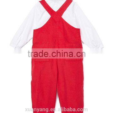 100% Cotton Christmas Tree Design Clothes Set Overall Suit Korea Kids Wear photo-2
