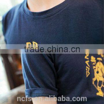 Gold Foil Printing Man T Shirt Wholesale photo-3