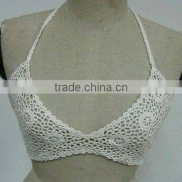 crochet cotton lady's bra style