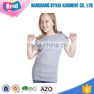 Soft and Breathable Custom 100 Combed Organic Blank Plain Kids T-shirt photo-2