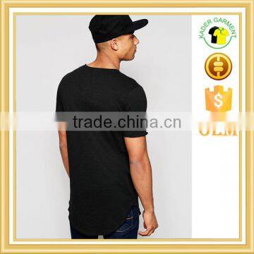 Wholesale Blank t Shirts Bamboo t Shirts Curved Hem in Bulk photo-2