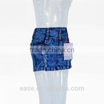 ladies fashion tight jean short skirt