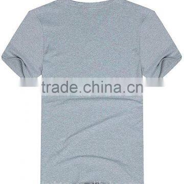 Mens V Neck Plain With No Design T Shirt Short Sleeve photo-2