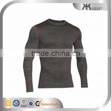 High Quality Dry Fit Nylon Sport Shirt Fitted Sport Shirt Gym Mmucle Fit Design photo-4