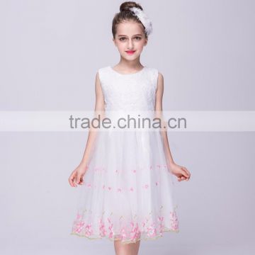 2016 New design princess dress cheap white girls party dresses custom dress