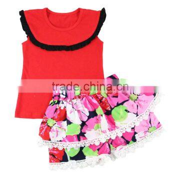 High Quality Kids Outfits bib Tank Top With Skirt Outfits Baby Girls Lovely toddler Clothing