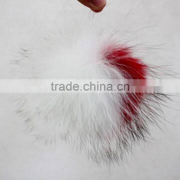 Myfur Bi-Color Raccoon Soft Ball Raccoon Fur Balls Fur Pom Poms For Beanie Hat And Caps photo-3