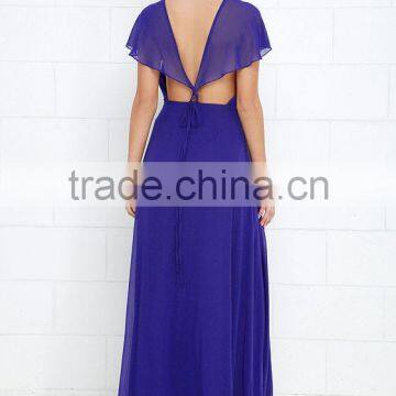 Elegent Arrival Royal Blue Maxi Dress photo-4