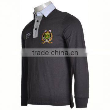 OEM Student School Uniform Manufactuers Long Sleeve Polo Shirt For Autumn Wearing photo-2