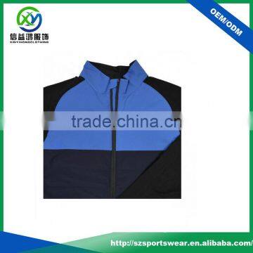 OEM Custom Contrast Color Full Zipper Polyester Nylon Men's Sweatshirt photo-4