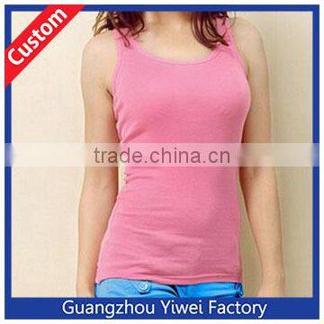 Slim fit cotton singlet womens custom crop top plain