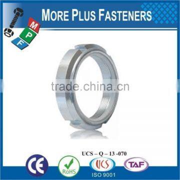 Made in Taiwan Hook Spanner Metric Fine Nylon Insert Round Type Black Phosphate Slotted Steel Round Spanner Nut photo-4