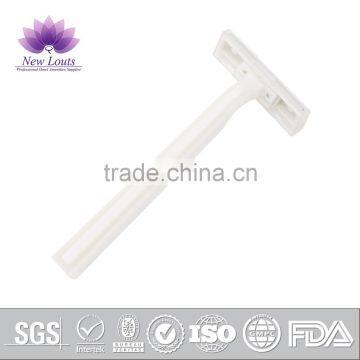 Plastic handle twin blade hotel hot selling disposable razor