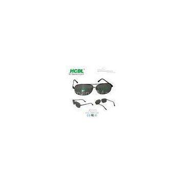 Reusable Black / Silver Metal Frame Imax 3D Glasses , Viewing Angle Of 0 90  45 135 Degree