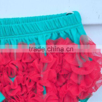 Wholesale Kids Clothes Sleeveless Baby Girls Outfits Red Bow Green Lace Trimmings Clothing Sets photo-6