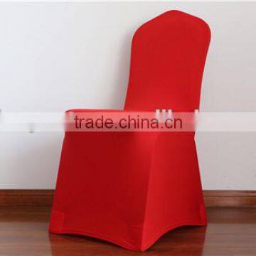 Red spandex chair cover for weddings