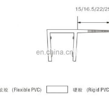 90 Degree PVC Shower Door Seal and Waterproof Strip for 6mm, 8mm, 10mm, 12mm, 15mm Glass Door photo-2