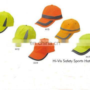 fluorescent Promotional Hi-vis Reflective Safety Sport Hat