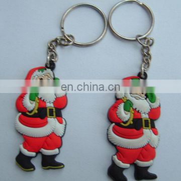 Merry Christmas promotional keychain Santa Claus shape key tag