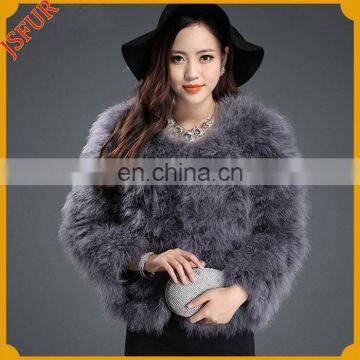 Top Quality Common Long Sleeve Tukey Fur Winter Coat Fur Trim