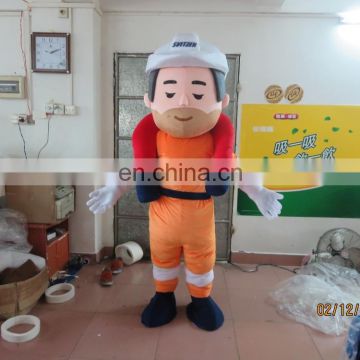 2016 high quality customed fireman mascot costume for adults