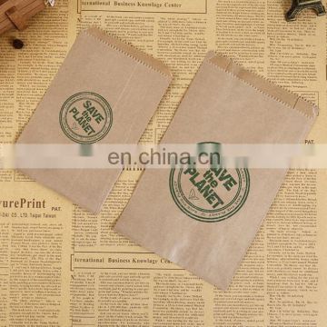 Food Grade Heat Sealing Disposable Greaseproof Kraft Food Paper Bag For Fried Chicken/Chips