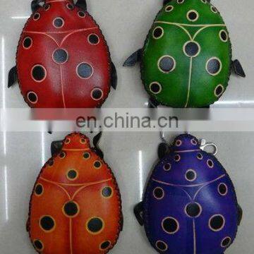 Europe hot Ladybug multi-function Genuine leather leather coin purse