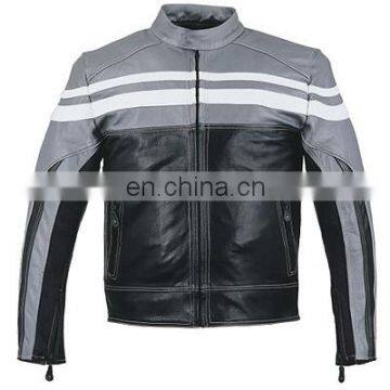 HMB-0412E LEATHER MOTORBIKE JACKETS MOTORCYCLE BIKER COATS photo-3