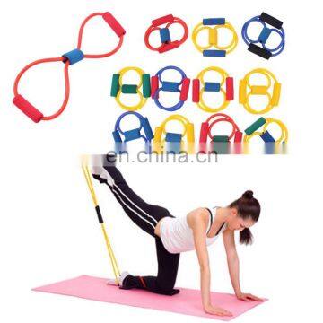 New Color Code 8-shape Tube Resistance Band Fitness Muscle Workout Exercise Yoga Elastic Cord photo-3