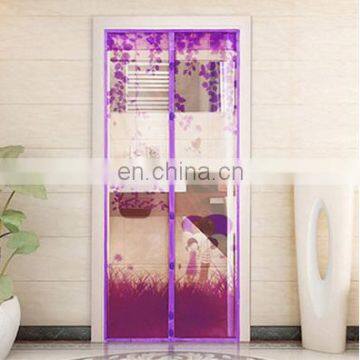 Upscale cartoon checkered summer mosquito magnetic soft screen door with gauze mesh